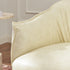 Kadar Leather Barrel Chair-White Modern Leather Chair | Accent Chairs | Kinwell Furniture | Barrel Chairs